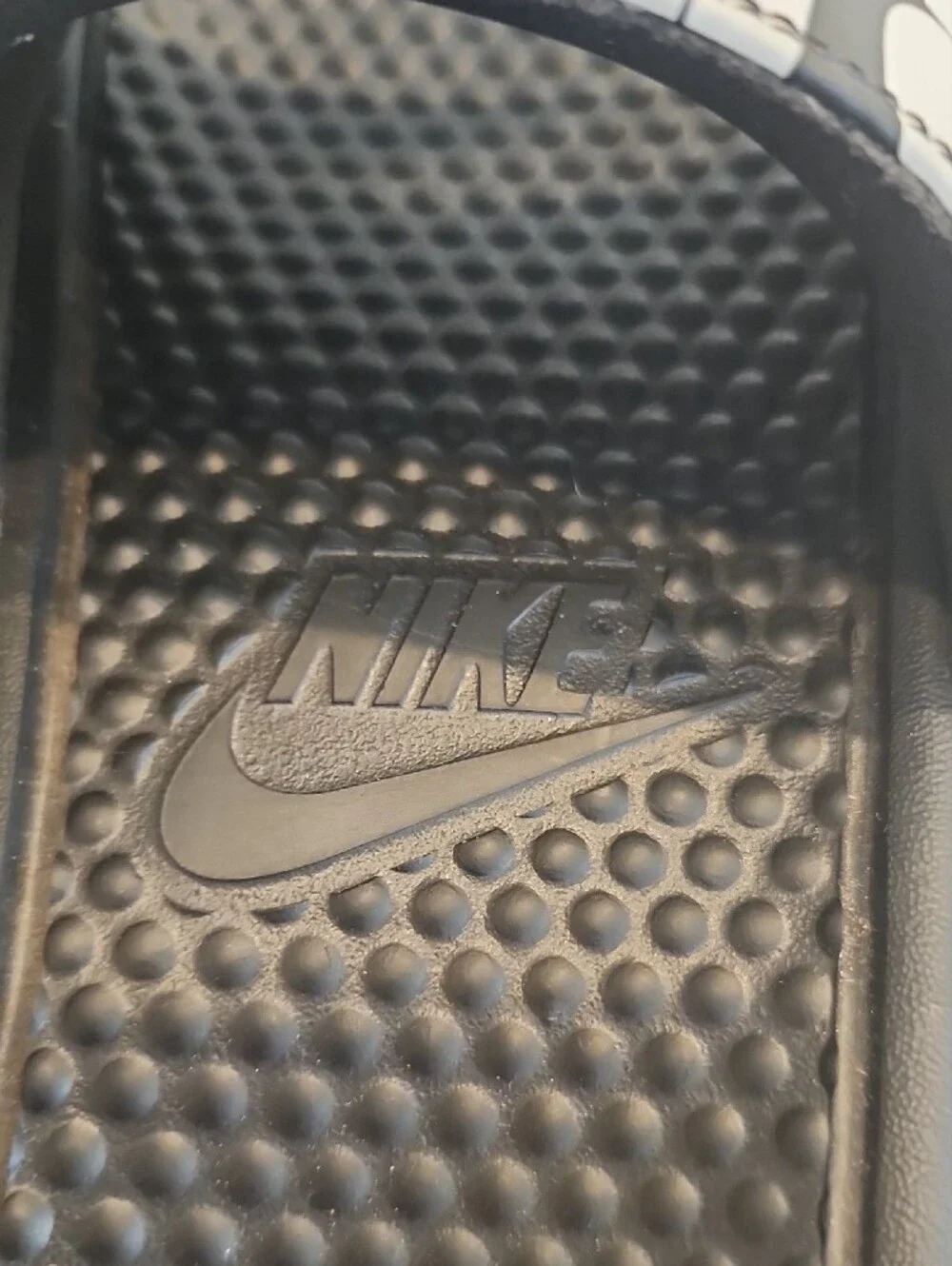 Nike Black & White 'Just Do It' Slide Sandals - Fantastic Condition- Size 9 [V1]